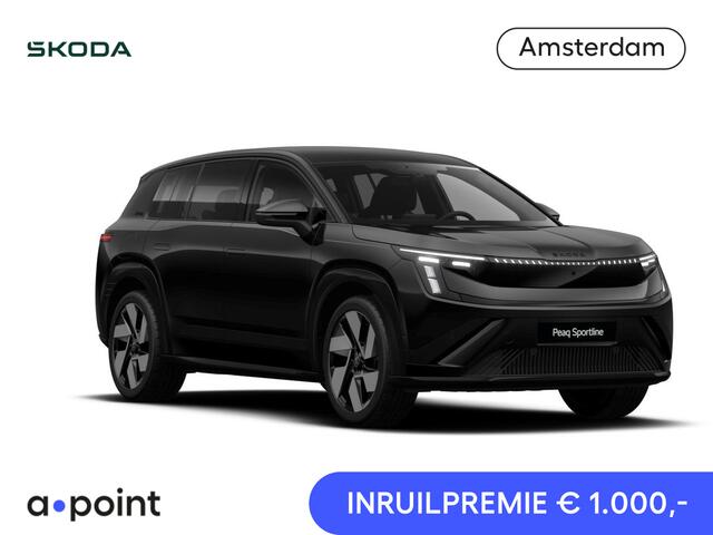 Skoda Peaq 90 Sportline 7p. 286 pk | Adaptive Chassis Control Pakket | Assist pakket | Trekhaak | Warmtepomp | Winter pakket | Panorama Dak | Velgen: 21" lichtmetalen velgen "Dugong" zwart gepolijst | Simply Clever