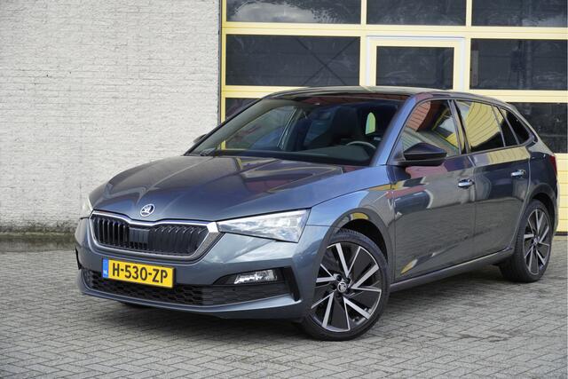 Skoda SCALA 1.5 TSI 150PK! Automaat 5drs Sport Business BJ2020 Lmv 18" | Led V+A | Pdc | Panoramadak | Elek. trekhaak | App-Connect | Climate control | Cruise control | RS-Sportstoelen | RS-Sport stuurwiel | Verwarmde voorstoelen | Zwarte hemel | Extra getint glas