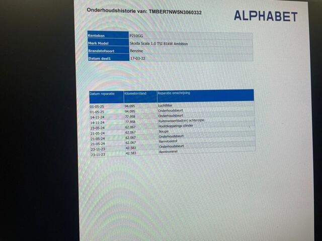 Skoda SCALA 1.0 TSI Ambition - Carplay, Cruise