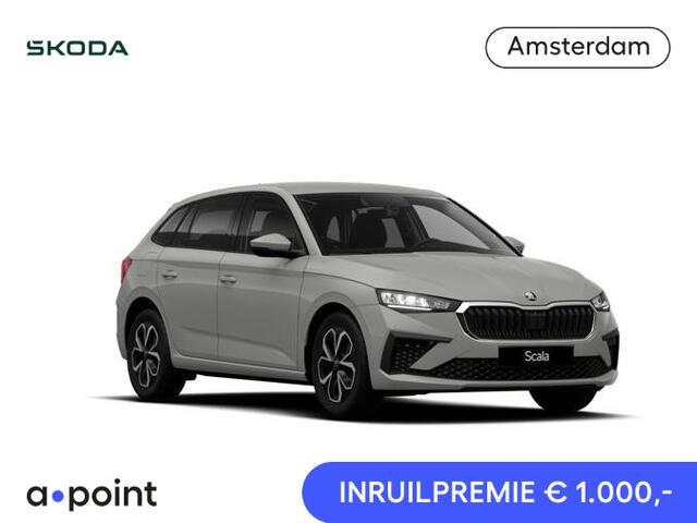 Skoda SCALA 1.0 TSI Edition DSG | Stoel- en stuurverwarming | Travel Assist | Draadloos laden | 16 inch lichtmetalen velgen |
