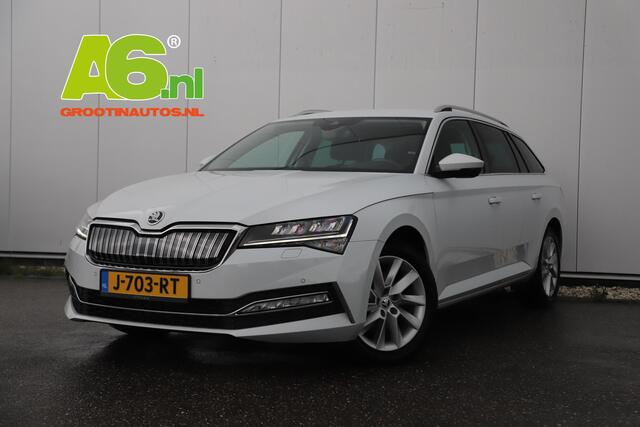 Skoda SUPERB Combi 1.4 TSI iV Business Edition Plus Trekhaak Virtual Display Memory Stoelen Navi Clima Camera ACC Lane Assist Hybrid Keyless Sfeerverlichting LED Stoelverwarming