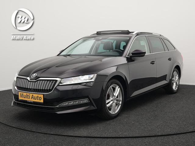 Skoda SUPERB Combi 1.4 TSI iV Business Edition Plug In Hybrid 218pk PHEV | Panodak | Lederen Sportstoelen Memory & Ventilatie | Adaptive Cruise | Crystal LED | 360 Camera | Navigatie | Apple Carplay | Virtual | DAB | Sfeerverlichting |