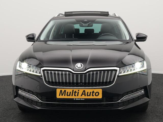Skoda SUPERB Combi 1.4 TSI iV Business Edition Plug In Hybrid 218pk PHEV | Panodak | Lederen Sportstoelen Memory & Ventilatie | Adaptive Cruise | Crystal LED | 360 Camera | Navigatie | Apple Carplay | Virtual | DAB | Sfeerverlichting |