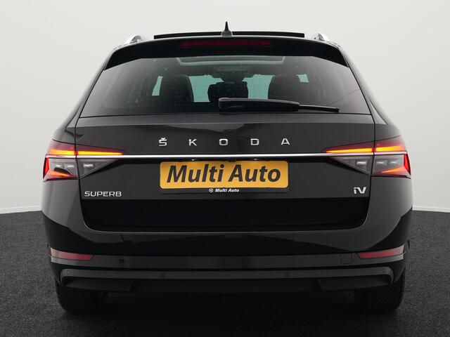 Skoda SUPERB Combi 1.4 TSI iV Business Edition Plug In Hybrid 218pk PHEV | Panodak | Lederen Sportstoelen Memory & Ventilatie | Adaptive Cruise | Crystal LED | 360 Camera | Navigatie | Apple Carplay | Virtual | DAB | Sfeerverlichting |