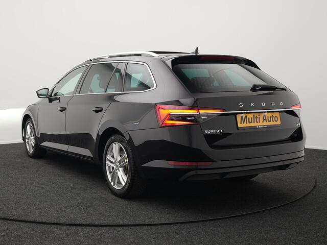 Skoda SUPERB Combi 1.4 TSI iV Business Edition Plug In Hybrid 218pk PHEV | Panodak | Lederen Sportstoelen Memory & Ventilatie | Adaptive Cruise | Crystal LED | 360 Camera | Navigatie | Apple Carplay | Virtual | DAB | Sfeerverlichting |