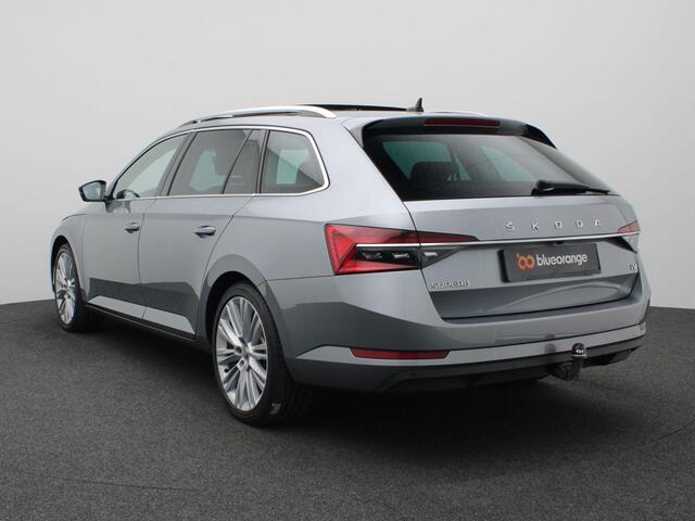 Skoda SUPERB Combi 1.4 TSI iV Business Edition Plus 218PK DSG matrix led, trekhaak, panoramadak, elek. verstelbare voorstoelen, stoelverwarming voor & achter, standkachel, 360gr. camera, side assist, virtual pedal, 19" lichtmetaal
