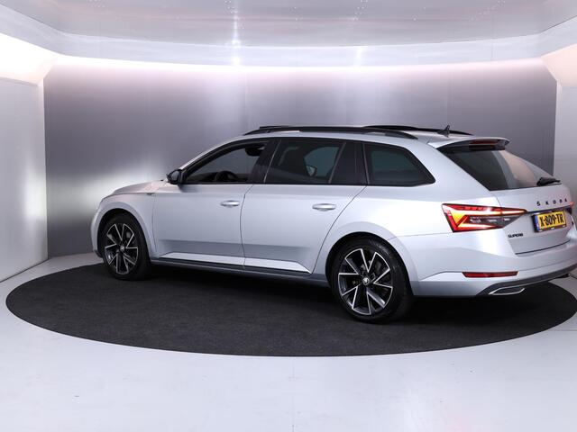 Skoda SUPERB Combi 1.4 TSI iV Sportline Business 218 pk Automaat (DSG) | Verlengde garantie | Navigatie | Panoramadak | Parkeersensoren | Achteruitrijcamera | Elektr. voorstoelen met geheugen | Stoelverwarming v/a |