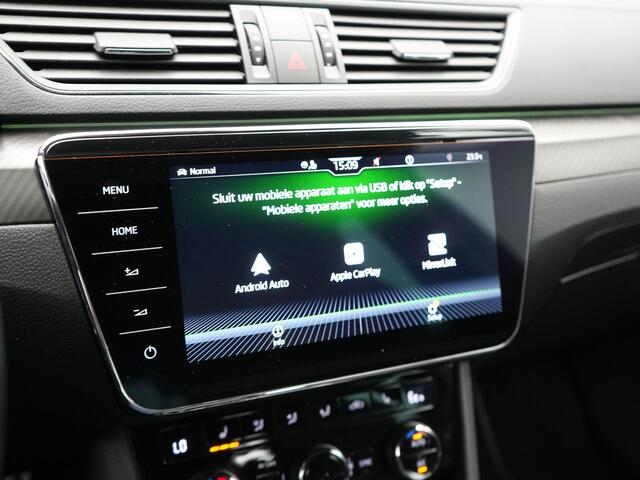 Skoda SUPERB Combi 1.4 TSI iV Sportline Plug In Hybrid 218pk PHEV | Trekhaak af Fabriek | Adaptive Cruise | Alcantara RS Sportstoelen Verwarmd | Canton Audio | 19"L.M | | Chrystal LED | Virtual |