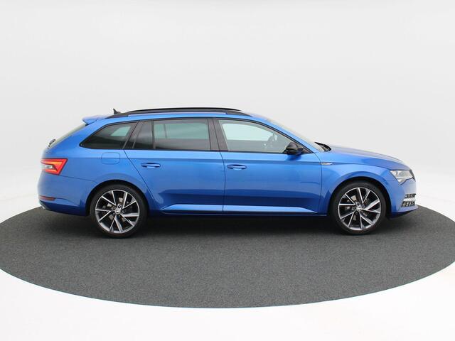 Skoda SUPERB Combi 1.4 TSI iV 218 Pk Automaat Sportline Business | Trekhaak | Full LED | Canton Audio | Carplay | Camera | Parkeersensoren | Navigatiesysteem | Stoel Verwarming | Elektrische Achterklep | 19 Inch | 43.469 Km