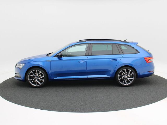 Skoda SUPERB Combi 1.4 TSI iV 218 Pk Automaat Sportline Business | Trekhaak | Full LED | Canton Audio | Carplay | Camera | Parkeersensoren | Navigatiesysteem | Stoel Verwarming | Elektrische Achterklep | 19 Inch | 43.469 Km