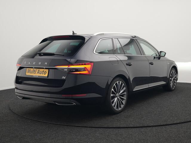 Skoda SUPERB Combi 1.4 TSI iV Lauren & Klement Plug In Hybrid 218pk Dealer O.H PHEV | Panodak | Adaptive Cruise | Camera | Lederen Sportstoelen Memory & Ventilatie | Crystal LED | Apple Carplay | Lane Assist | Stoelverwarming | Navigatie | DAB |