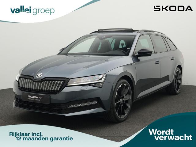 Skoda SUPERB Combi 1.4 TSI 218 pk DSG iV Sportline Business | Panoramadak | Trekhaak | Geheugenstoelen | Matrix LED | Leder/alcantara