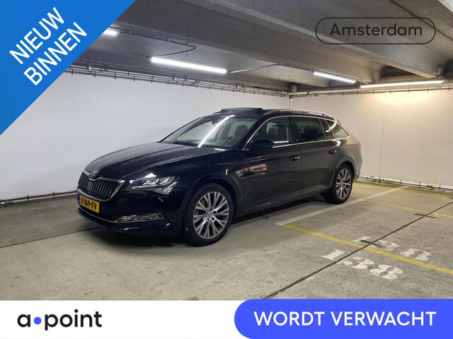 Skoda SUPERB Combi 1.5 TSI ACT Sportline Business 150 pk Automaat (DSG) | Verlengde garantie | Navigatie | Panoramadak | Elektr. trekhaak | Parkeersensoren | Achteruitrijcamera |