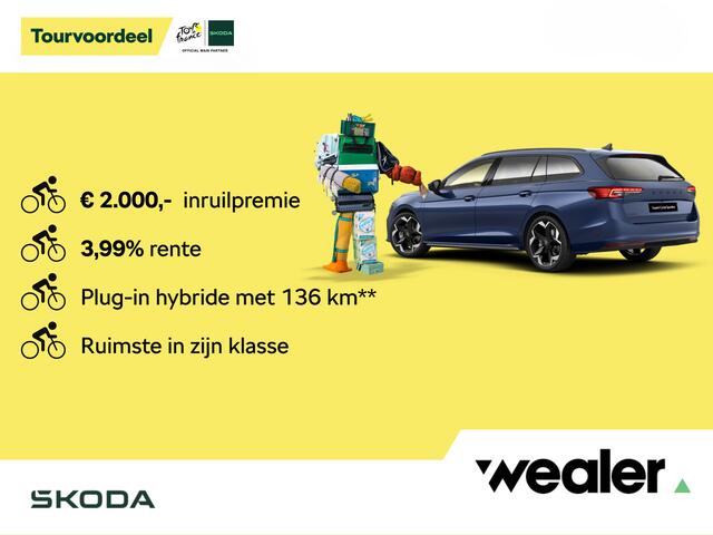 Skoda SUPERB Combi Sportline Business 1.5 TSI PHEV 204 PK DSG Automaat | Panorama dak | Suite Sport Leder | 19" lichtmetalen velgen | Trekhaak |