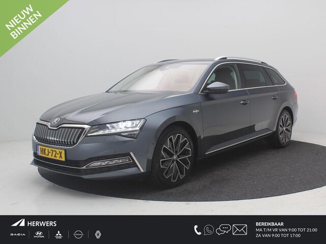 Skoda SUPERB Combi 1.4 TSI iV PHEV Business Edition Plus / Laurin & Klement / Matrix Led / Stoelgeheugen / Stoel en Stuurverwaming / Stoelventilatie / 360 Camera / Adaptieve Cruisecontrol / Plug-in Hybrid / Historie aanwezig /
