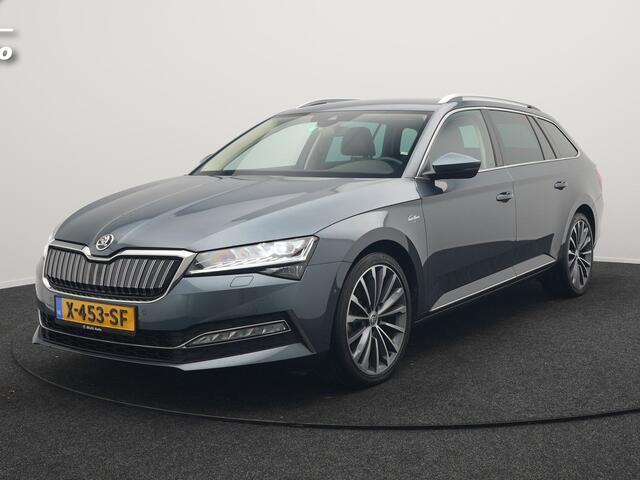 Skoda SUPERB Combi 1.4 TSI iV Laurin & Klement Plug In Hybrid 218pk PHEV | Trekhaak Af Fabriek | Adaptive Cruise | Canton Audio | Lederen Sportstoelen Memory & Verwarmd | Stuur Verwarmd | Sfeerverlichting | Apple Carplay | Navigatie | Virtual | Keyless | DAB