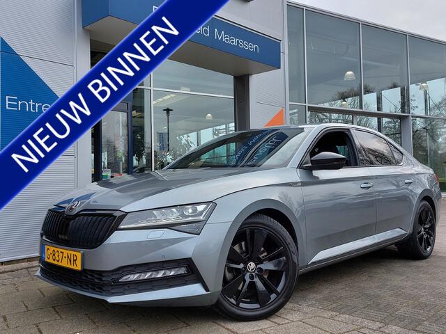 Skoda SUPERB 1.5 TSI ACT 150pk DSG Sportline Business | Navi + Apple Carplay+Android Auto | Clima | Cruise | Keyless Entry | Led Koplampen | Pdc V+A+Camera | Stoelverwarming | Privacy Glass | 18''lm