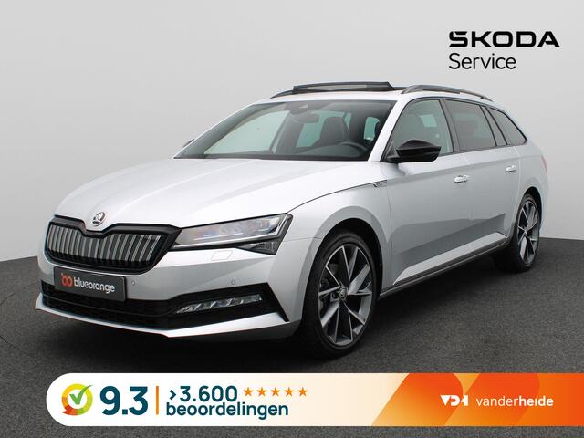 Skoda SUPERB Combi 1.4 TSI iV Sportline Business 218PK DSG SOH 97%, Trekhaak, Pano-Schuifdak, Elektrische Memorystoel, Stoelverwarming, Achteruitrijcamera, Virtual Pedal, Keyless, 19" LM Velgen, Adaptieve Cruise Control