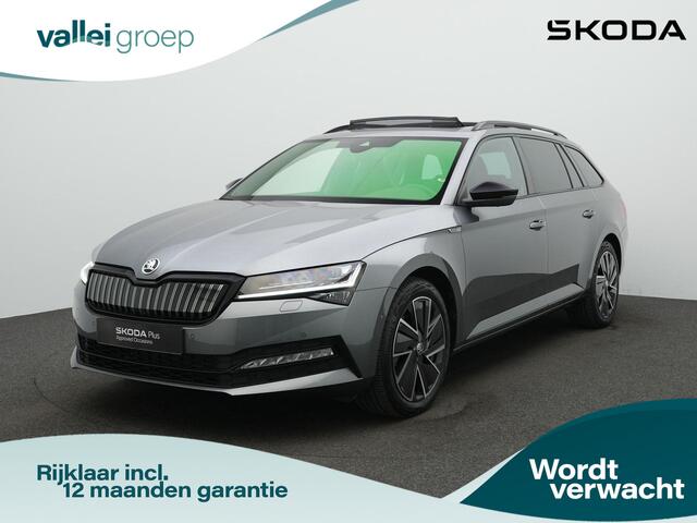 Skoda SUPERB 1.4 TSI iV 218 pk DSG Sportline | Panoramadak | Trekhaak | Navigatie Columbus | Adaptief onderstel | Geheugenstoel | 360 camera | Leder/alcantara
