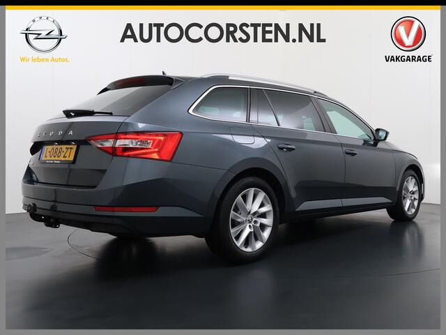 Skoda SUPERB Combi 1.5TSI DSG Automaat Trekhaak Elek.Stoel+Memory+Verwarmd Navi Ecc Apple Carplay Android Auto Pdc ACT Business Edition Cruise Control DAB Led Lmv Regen-/lichtsensor Privacy Glas Keyless Verwarmde Voorruit Comfort Pack Origineel Nederlandse Auto