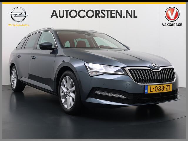 Skoda SUPERB Combi 1.5TSI DSG Automaat Trekhaak Elek.Stoel+Memory+Verwarmd Navi Ecc Apple Carplay Android Auto Pdc ACT Business Edition Cruise Control DAB Led Lmv Regen-/lichtsensor Privacy Glas Keyless Verwarmde Voorruit Comfort Pack Origineel Nederlandse Auto