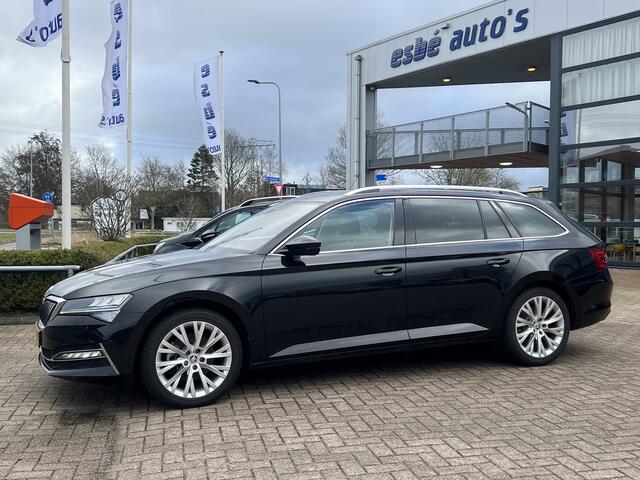 Skoda SUPERB Combi 1.4 TSI iV 218 pk Business Edition Plus Navigatie Trekhaak Camera Carplay Elek Stoel Stoelverwarming v+a ACC DAB 18 Inch Velgen Canton Audio Getint Glas Plug in Hybride NL Auto