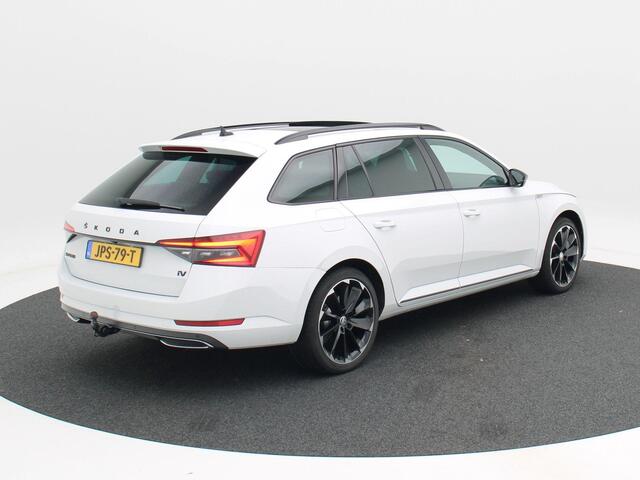Skoda SUPERB Combi 1.4 TSi 218 Pk Automaat iV Sportline Business | Panoramadak | Adaptive Cruise | CarPlay | Navigatie | Stoelverwarming | Camera | Trekhaak | 76.398 Km!!