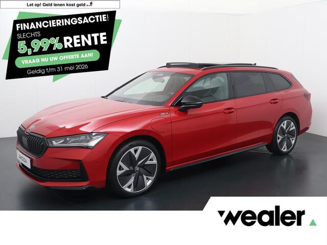 Skoda SUPERB Combi 1.5 TSI PHEV Sportline Business | 204 PK | SoH 100% | Trekhaak wegklapbaar | Panoramadak | Top area view 360 graden camera | Head-up display |