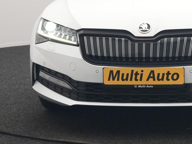 Skoda SUPERB Combi 1.4 TSI iV Sportline Business PHEV 218pk Dealer O.H. | Panodak | Adaptive Cruise | Camera | Canton Audio | Alcantara Sportstoelen Memory & Verwarmd | Sfeerverlichting | Keyless | Crystal LED | Apple Carplay | Stuur Verwarmd | Plug In Hybrid |