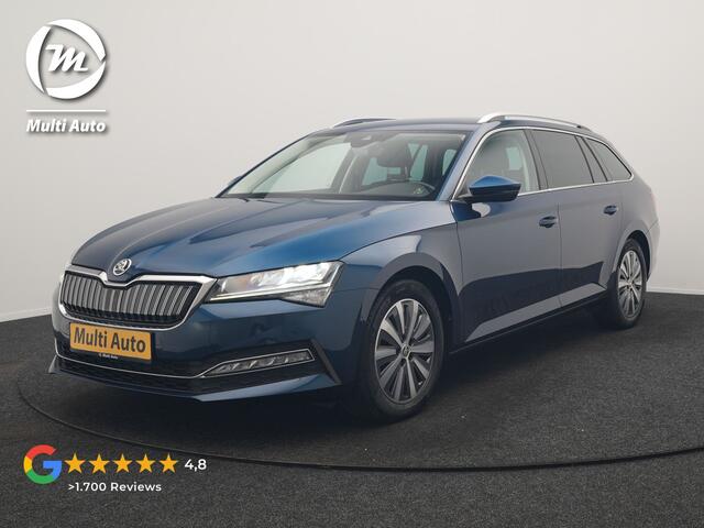 Skoda SUPERB Combi 1.4 TSI iV Business Edition PHEV 218pk Dealer O.H. | Adaptive Cruise | Camera | Canton Audio | Stoelen & Stuur Verwarmd | Blis | Keyless | Apple Carplay | Navigatie | DAB | Plug In Hybrid |