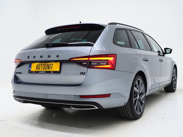 Skoda SUPERB Combi 1.4 TSI iV Sportline | Leder/Alcantara | Trekhaak | Carbon | 360 | Memory | Keyless | Adaptive Cruise