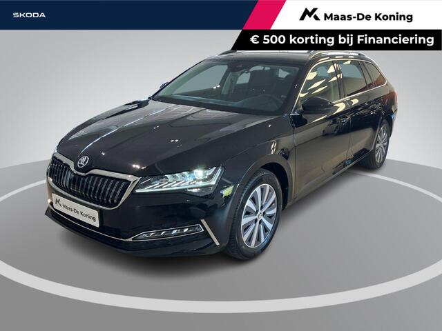 Skoda SUPERB Combi 1.4TSIiV 160kW/218PK Business Edition Plus · Navigatie · Trekhaak · Camera + Parkeersensoren · Garantie t/m 27-03-2028 of 60000km.
