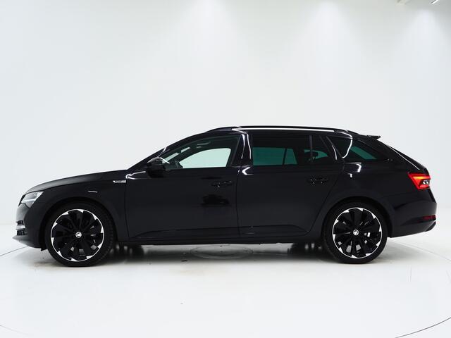 Skoda SUPERB Combi 1.4 TSI iV Sportline | Leder/Alcantara | Trekhaak | Carbon | 360 | Memory | Keyless | Adaptive Cruise