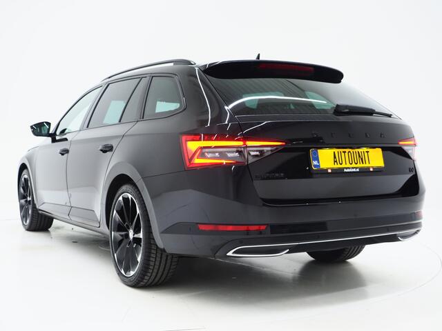 Skoda SUPERB Combi 1.4 TSI iV Sportline | Leder/Alcantara | Trekhaak | Carbon | 360 | Memory | Keyless | Adaptive Cruise
