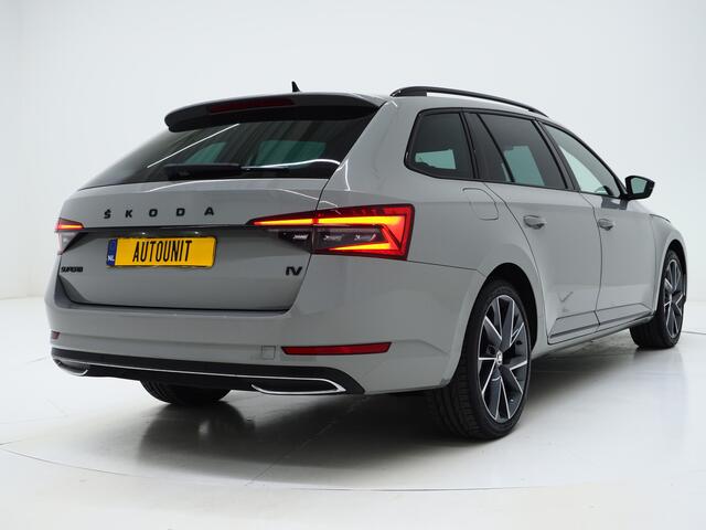 Skoda SUPERB Combi 1.4 TSI iV Sportline | Leder/Alcantara | Trekhaak | Carbon | Memory | Sfeerlicht | Keyless | Adaptive Cruise