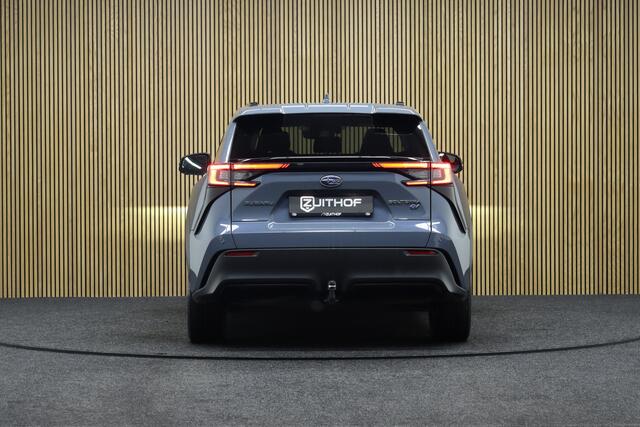 Subaru SOLTERRA Sky Package 71 kWh | Panoramadak | Adaptive-cruise | Trekhaak | 360° Camera | Navigatie | Elek. Achterklep | Leder | Stoel & Stuurverwarming | Apple Carplay & Android Auto | Keyless | Dodehoekdetectie