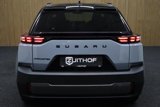 Subaru Uncharted 2E-xcite+ 77 kWh | Adaptive-cruise | 360° Camera | Clima | Navigatie | Leder | Apple Carplay & Android Auto | Parkeerhulp | Stoel & Stuurverwarming | Elek. Achterklep | Keyless | Dodehoekdetectie