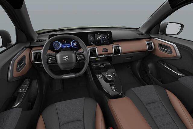Suzuki VITARA e Style AllGrip-e 61 kWh | Uit voorraad leverbaar | Meerdere kleuren | ¤2.000,- voordeel | 360-Camera | INFINITY by Harman Soundsystem | Panoramadak | 19 inch | Half leder | Suzuki Safety System Pro |