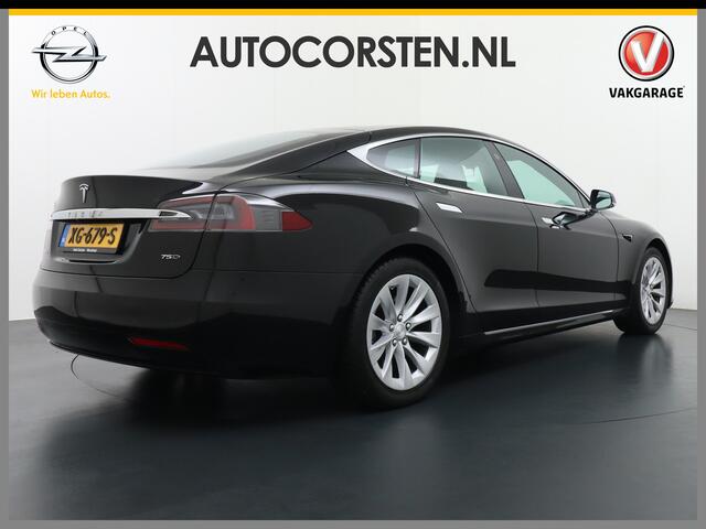Tesla MODEL S 75D 476pk AWD Luchtvering Performance Enhanced AutoPilot Navi Panorama-Dak Camera Adaptive-Led Premium Conncetivity Elektr.-1/2-Leer-Stoel+Achterklep+Geheugen+Bank+Spiegels+Stuur-verwarmd Elektr.A-klep Keyless Premium-Audio 19"LM 4WD Schuifkanteldak Wi-Fi