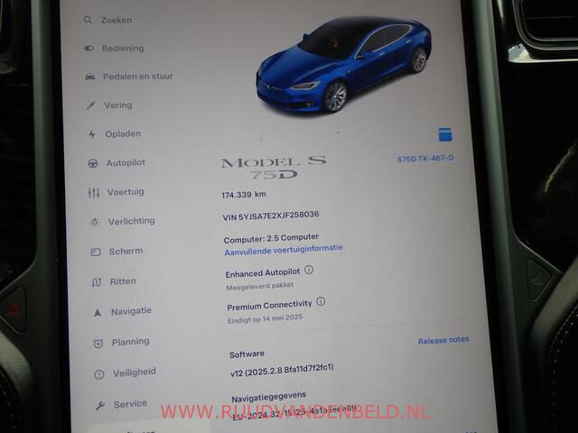 Tesla MODEL S 75D MCU2 CCS ENHANCED-AUTOPILOT COLDCLIMATE/LUCHTVERING