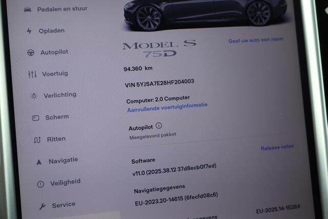 Tesla MODEL S 75D Base SOH 89% | Elek panoramadak | Climate Pack | Premium Pack