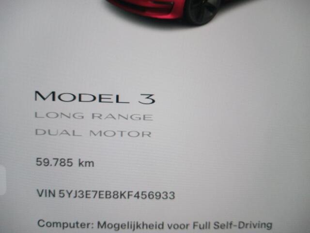 Tesla Model 3 Long Range AWD 75 kWh351Pk Autopilot Camera Panodak Leder