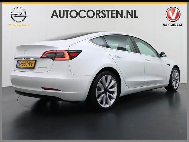 Tesla Model 3 Long Range 75kWh 463PK 19" FSD-Full Self Driving Computer-3 Premium Audio 4wd AutoPilot Panoramadak Camera's Leer Adaptive-Cruise-Control+Stop&Go Pdc-a+v Dual-Ecc Dual-Motor AWD Keyless(via GSM) Stoel en achterbank verwarming Electr.Stoelen+Memory+Easy-En
