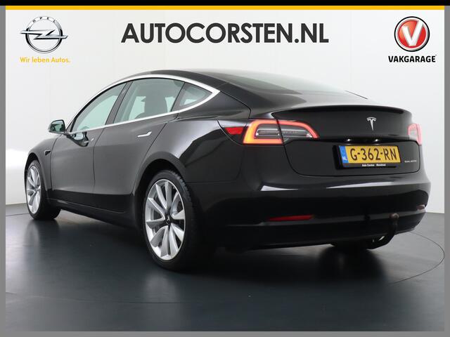 Tesla Model 3 RWD SR+ 60kWh 325PK Trekhaak Lmv 19" AutoPilot FSD-3 Comp. Premium Luidsprekers Leder PanoDak Adaptive-Cruise Camera's Elektr.-Stuur+Stoelen+Spiegels+Geheugen+Easy-Entry+Verwarmde stoelen ParkAssistent PDC WIFI Ecc Lane-Assist Speed-Assist RWD Navi LED Co