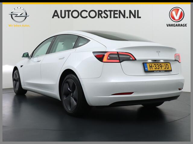 Tesla Model 3 2020! RWD SR+ 60kWh 325PK Licht Interieur FSD-3 Comp. 18" AutoPilot Leder PanoDak Adaptive cruise Camera's Elektr.-Stuur+Stoelen+Spiegels+Geheugen+Easy-Entry+Verwarmde stoelen Park assistent PDC WIFI Ecc Lane-Assist Speed-Assist Navi LED ACC Dual-ECC DAB 