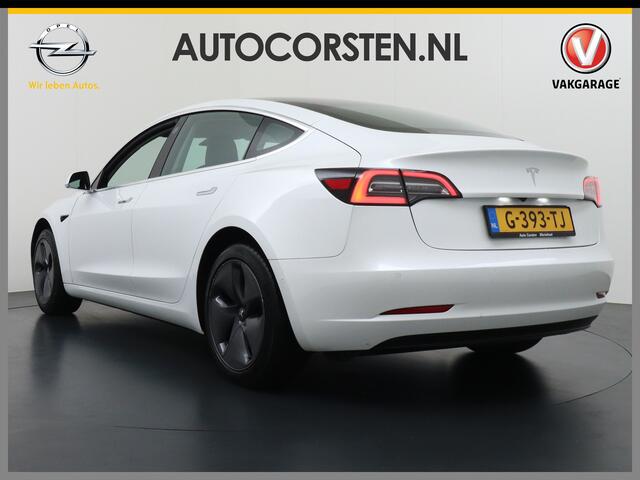 Tesla Model 3 RWD SR+ 60kWh 325PK FSD 3-Computer 18" AutoPilot Leder PanoDak Adaptive-Cruise Lmv Camera's Elektr.-Stuur+Stoelen+Spiegels+Geheugen+Easy-Entry+Verwarmde stoelen Park assistent PDC WIFI Lane-Assist Speed-Assist Navi LED Comfortstoelen ACC DAB Voorverwarmen