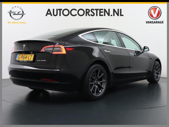 Tesla Model 3 Long Range 75kWh 463PK 18" FSD-Full Self Driving Computer-3 Premium Audio 4wd AutoPilot Panoramadak Camera's Leer Adaptive-Cruise-Control+Stop&Go Pdc-a+v Dual-Ecc Dual-Motor AWD Keyless(via GSM) Stoel en achterbank verwarming Electr.Stoelen+Memory+Easy-En