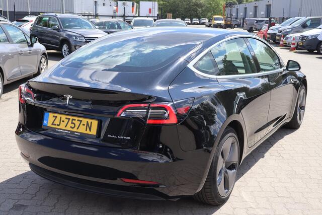 Tesla Model 3 Long Range AWD 75 kWh SOH 82%, Panoramadak, Autopilot, Trekhaak, Lederen interieur,