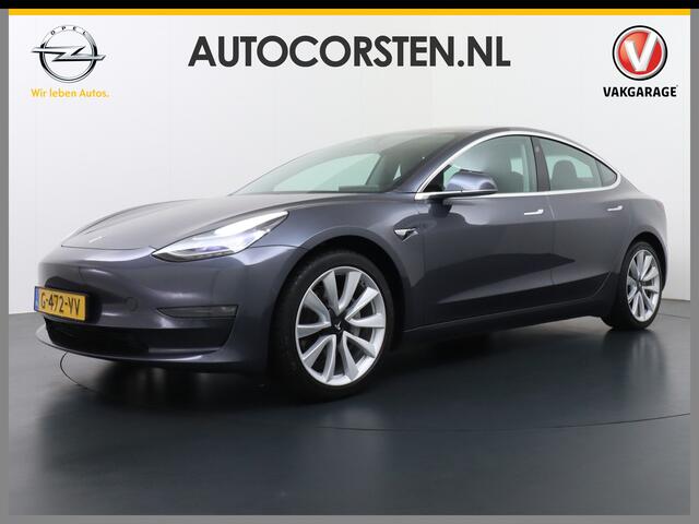 Tesla Model 3 Long Range AWD 75kWh 463PK Trekhaak 19" FSD-Computer 3 Premium Audio 4wd AutoPilot Panoramadak Camera's Leer Adaptive-Cruise-Control+Stop&Go Pdc-a+v Dual-Ecc Dual-Motor Keyless Stoel en achterbank verwarming Electr.Stoelen+Memory+Easy-Entry WiFi 1e Eigena