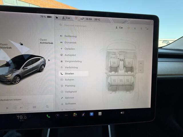 Tesla Model 3 BWJ 2019 Long Range 351 PK AWD 75 kWh NIEUW BINNEN! LEER / CLIMA / AUTOPILOT / CRUISE / LMV / PDC / PANORAMADAK / STOELVERWAMING